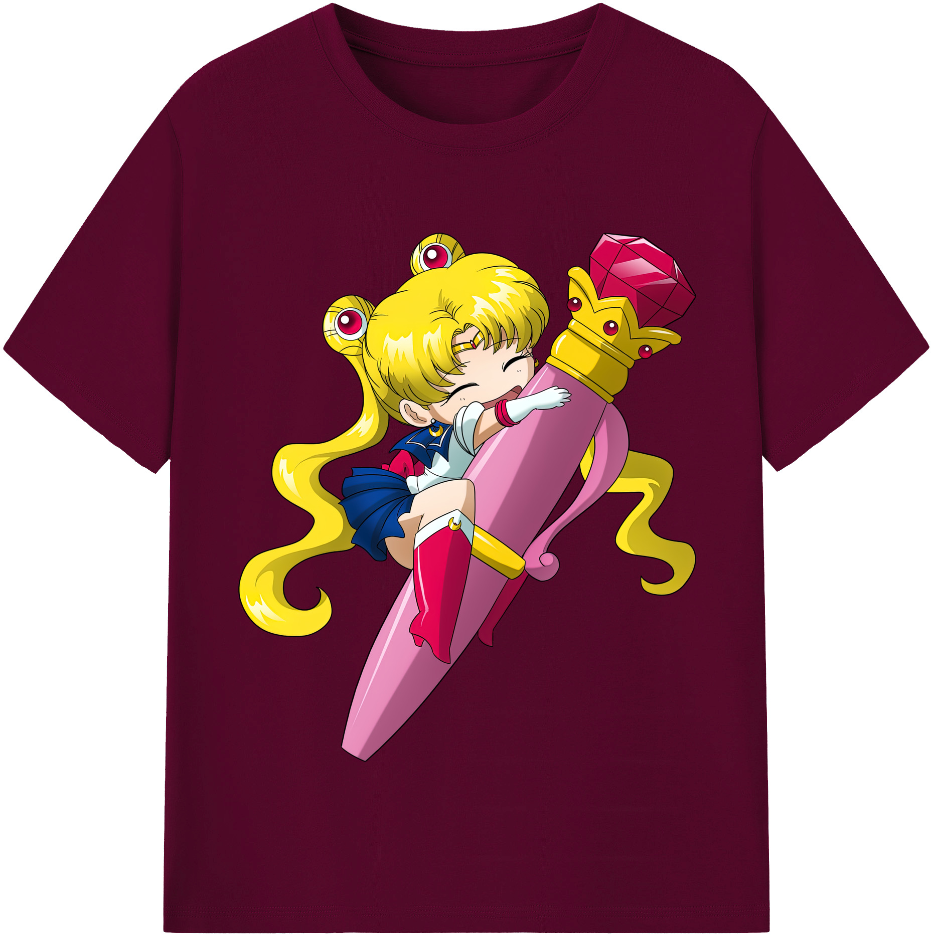 （画像用） 美少女戦士セーラームーン 月野 うさぎ つきの うさぎ Sailor Moon Tsukino Usagi レディースカジュアルプリントTシャツ（綿100％）